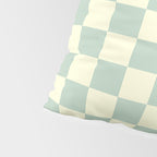 Textured Plaid pattern blue and white Pillow Sham Gallery Image 4