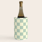 Textured Plaid pattern blue and white Wine Chiller Gallery Image 3