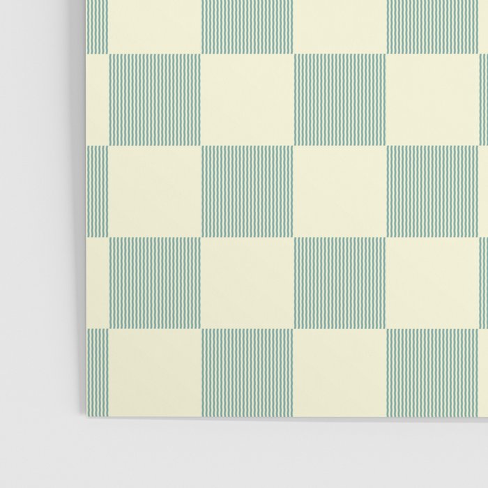 Textured Plaid pattern blue and white Poster Gallery Image 3