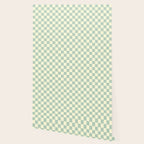 Textured Plaid pattern blue and white Wallpaper Gallery Image 2
