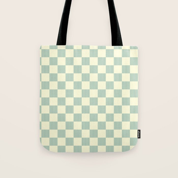 Textured Plaid pattern blue and white Tote Bag Gallery Image 1