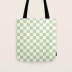 Textured Plaid pattern blue and white Tote Bag Gallery Image 1