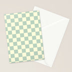 Textured Plaid pattern blue and white Stationery Card Gallery Image 2