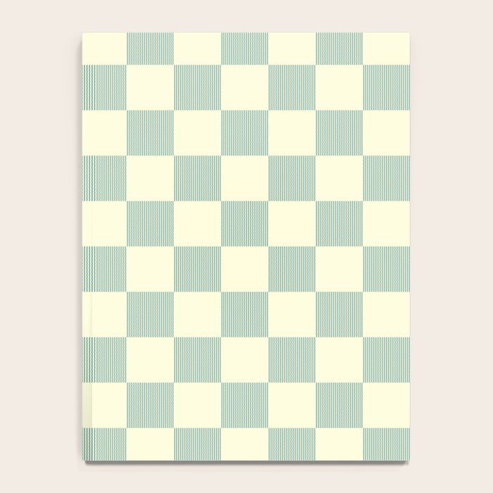 Textured Plaid pattern blue and white Notebook Gallery Image 4