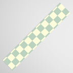 Textured Plaid pattern blue and white Table Runner Gallery Image 3
