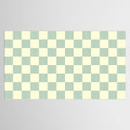 Textured Plaid pattern blue and white Tablecloth Gallery Image 2