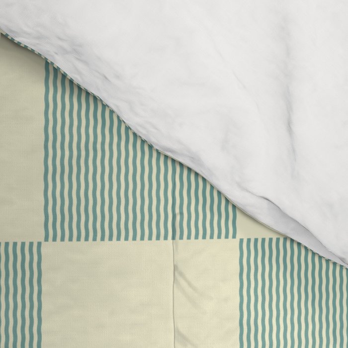 Textured Plaid pattern blue and white Comforter Gallery Image 4