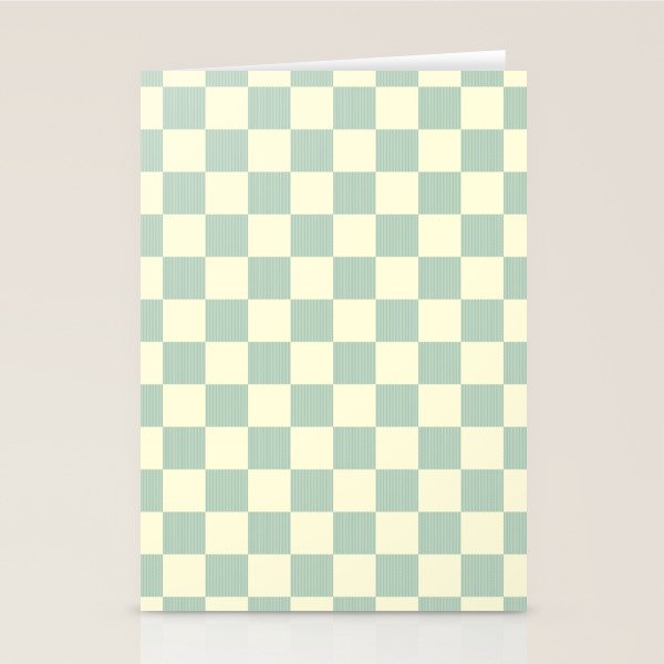 Textured Plaid pattern blue and white Stationery Card Gallery Image 2