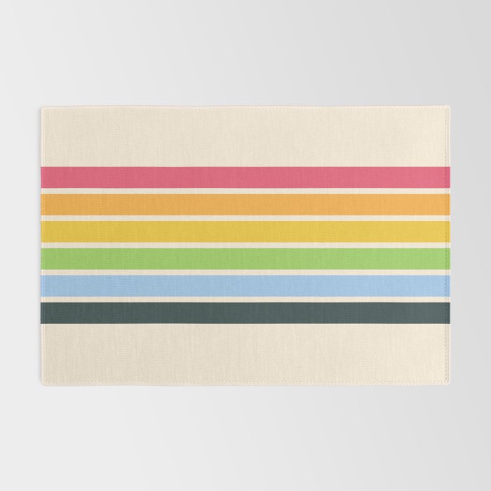 Tarama - Classic 70s Style Retro Stripes Rug Gallery Image 2