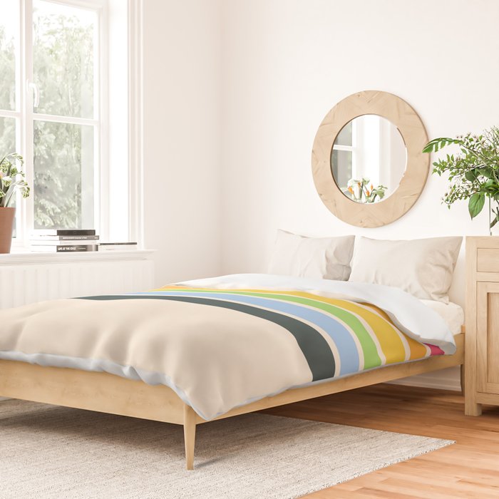 Tarama - Classic 70s Style Retro Stripes Duvet Cover Gallery Image 2