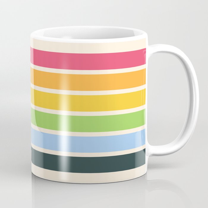 Tarama - Classic 70s Style Retro Stripes Coffee Mug Gallery Image 1