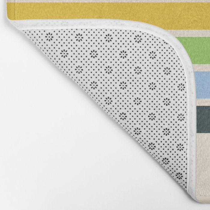 Tarama - Classic 70s Style Retro Stripes Bath Mat Gallery Image 2