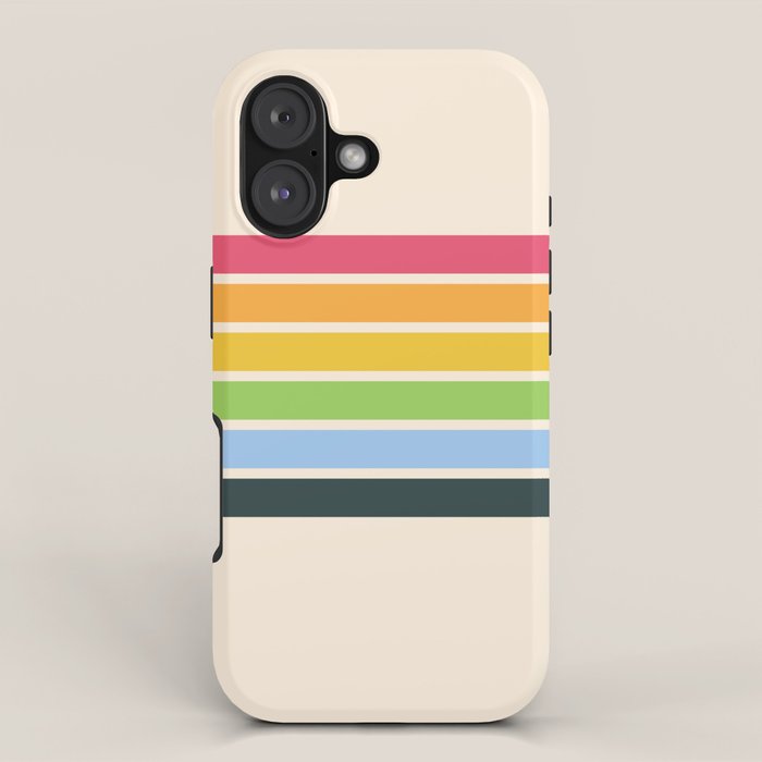 Tarama - Classic 70s Style Retro Stripes iPhone Case Gallery Image 1