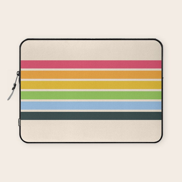 Tarama - Classic 70s Style Retro Stripes Laptop Sleeve Gallery Image 1