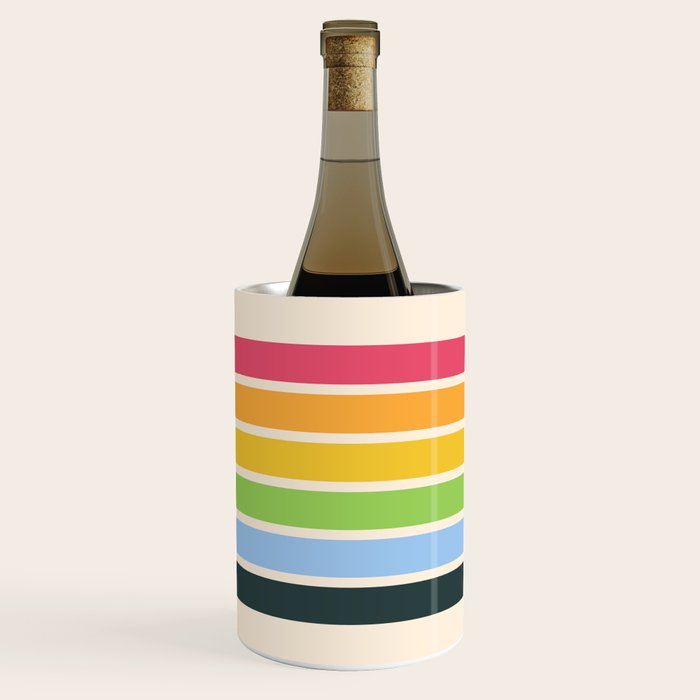 Tarama - Classic 70s Style Retro Stripes Wine Chiller Gallery Image 2