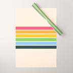 Tarama - Classic 70s Style Retro Stripes Wrapping Paper Gallery Image 1