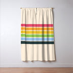 Tarama - Classic 70s Style Retro Stripes Window Curtain Gallery Image 3