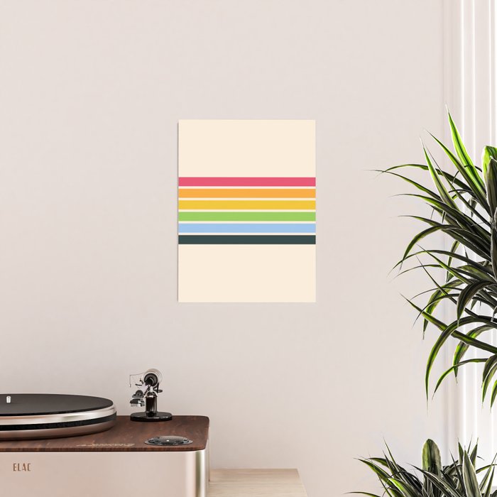Tarama - Classic 70s Style Retro Stripes Poster Gallery Image 2