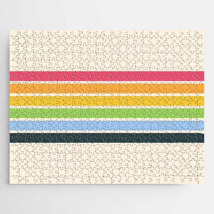 Tarama - Classic 70s Style Retro Stripes Jigsaw Puzzle Gallery Image 1