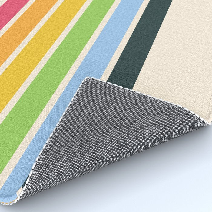 Tarama - Classic 70s Style Retro Stripes Rug Gallery Image 4