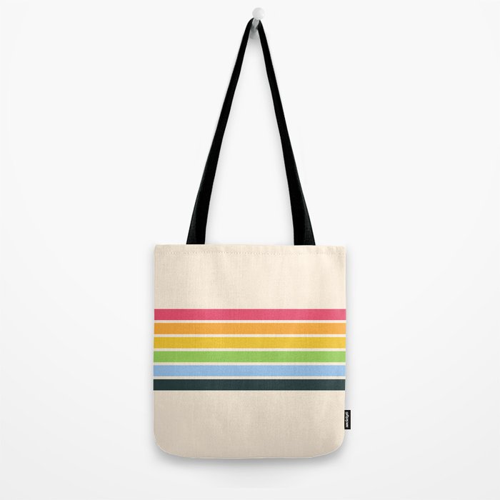 Tarama - Classic 70s Style Retro Stripes Tote Bag Gallery Image 2