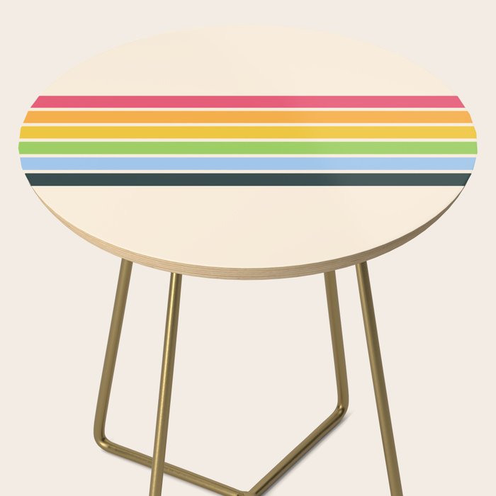 Tarama - Classic 70s Style Retro Stripes Side Table Gallery Image 2