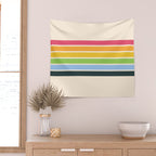 Tarama - Classic 70s Style Retro Stripes Wall Tapestry Gallery Image 2