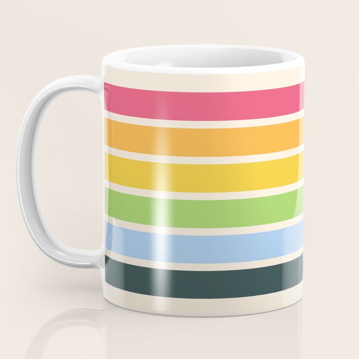 Tarama - Classic 70s Style Retro Stripes Coffee Mug Gallery Image 3