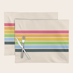 Tarama - Classic 70s Style Retro Stripes Placemat Gallery Image 1