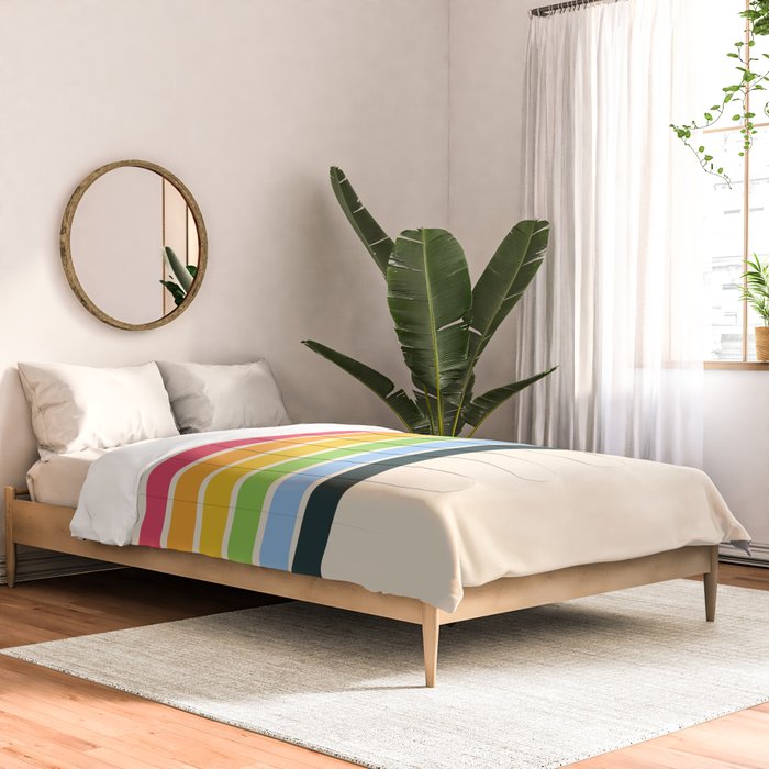 Tarama - Classic 70s Style Retro Stripes Comforter Gallery Image 2
