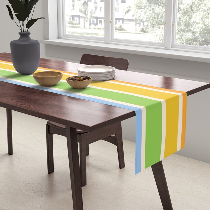 Tarama - Classic 70s Style Retro Stripes Table Runner Gallery Image 2