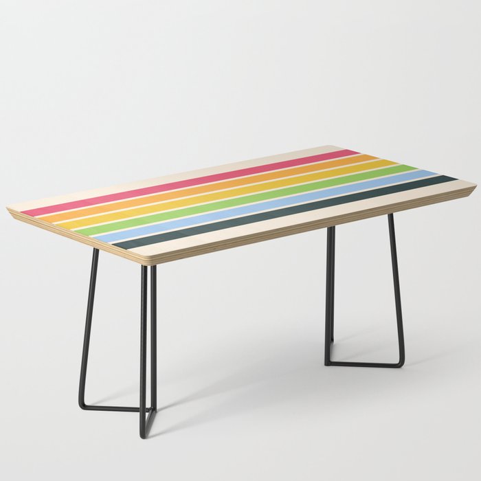 Tarama - Classic 70s Style Retro Stripes Coffee Table Gallery Image 1