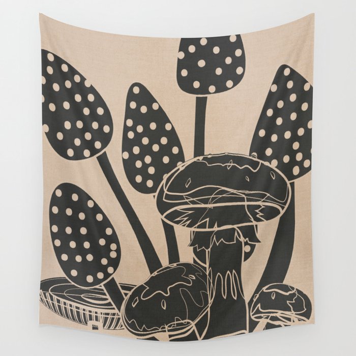Abstract Mushrooms 6 Wall Tapestry Gallery Image 4