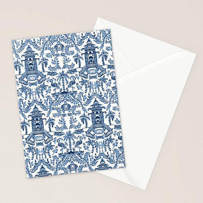 Coastal Chinoiserie II Stationery Card Gallery Image 2