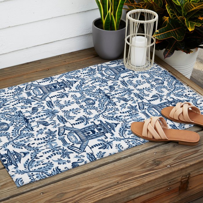 Coastal Chinoiserie II Outdoor Rug Gallery Image 2