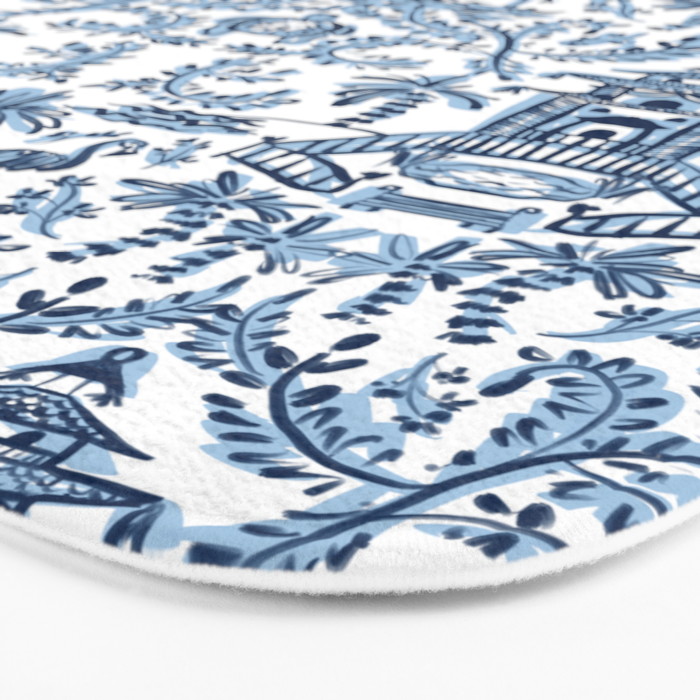 Coastal Chinoiserie II Bath Mat Gallery Image 3