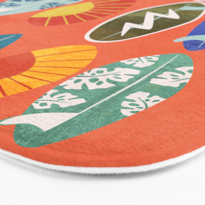 Surfboard orange  Bath Mat Gallery Image 3