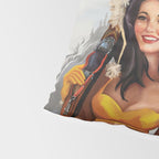 "Ski Bunnies" Cool Retro Winter Pinup Girl Art Pillow Sham Gallery Image 4