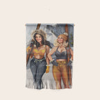"Ski Bunnies" Cool Retro Winter Pinup Girl Art Wall Hanging Gallery Image 1