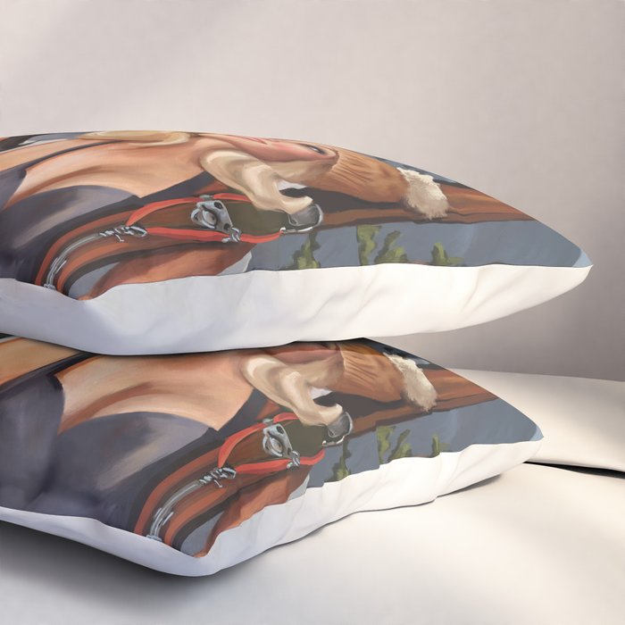 "Ski Bunnies" Cool Retro Winter Pinup Girl Art Pillow Sham Gallery Image 3