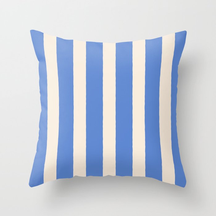 Simple Stripes Pattern - Blue Throw Pillow Gallery Image 6