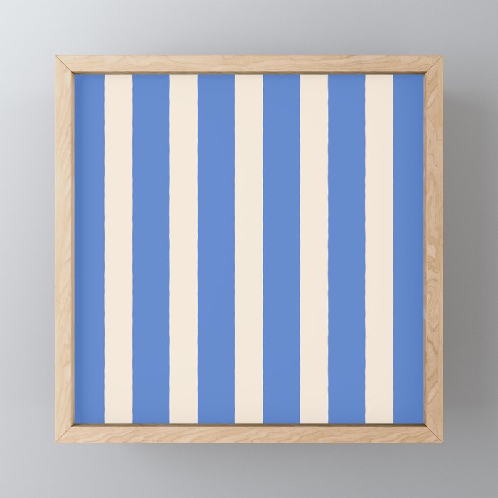Simple Stripes Pattern - Blue Mini Art Print Gallery Image 1
