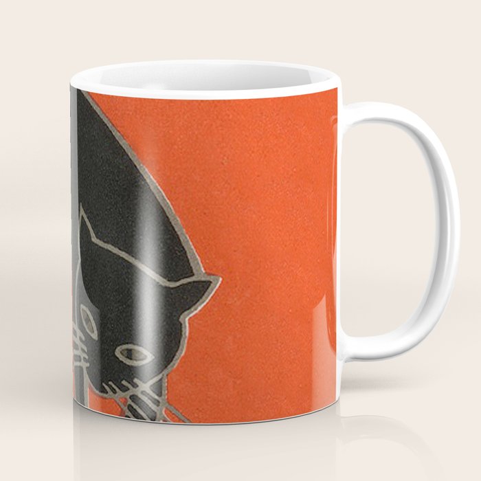 Vintage Art Deco Japanese Black Cat Coffee Mug Gallery Image 1