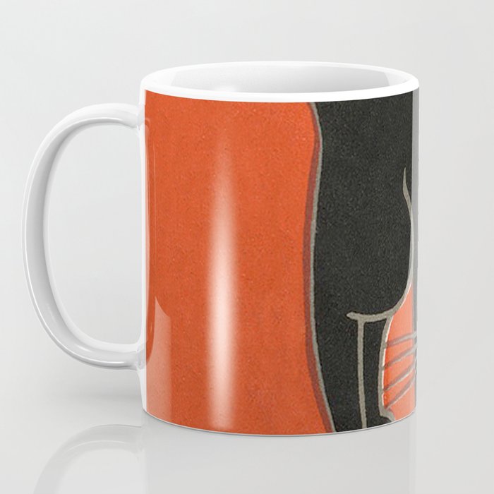 Vintage Art Deco Japanese Black Cat Coffee Mug Gallery Image 3