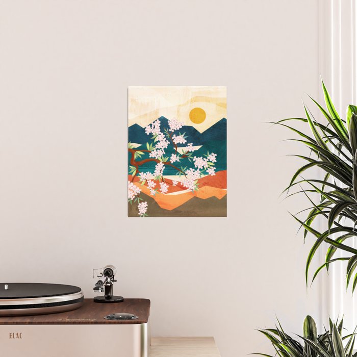Warm spring sunshine beneath the ridge  Poster Gallery Image 2
