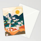 Warm spring sunshine beneath the ridge  Stationery Card Gallery Image 2