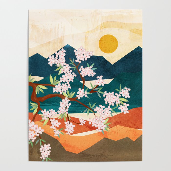 Warm spring sunshine beneath the ridge  Poster Gallery Image 1