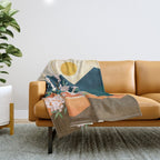 Warm spring sunshine beneath the ridge  Throw Blanket Gallery Image 1