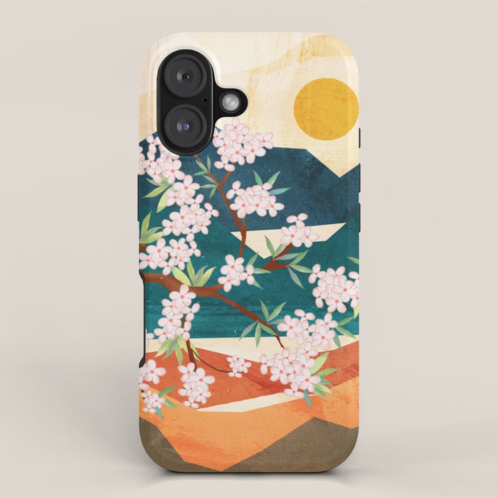 Warm spring sunshine beneath the ridge  iPhone Case Gallery Image 1