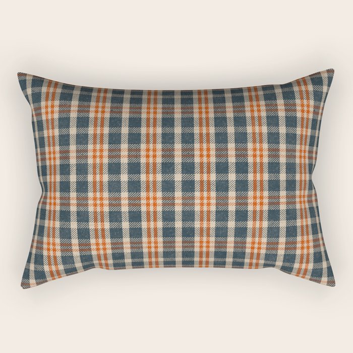 North Country Plaid - classic blue and red Rectangular Pillow Gallery Image 1
